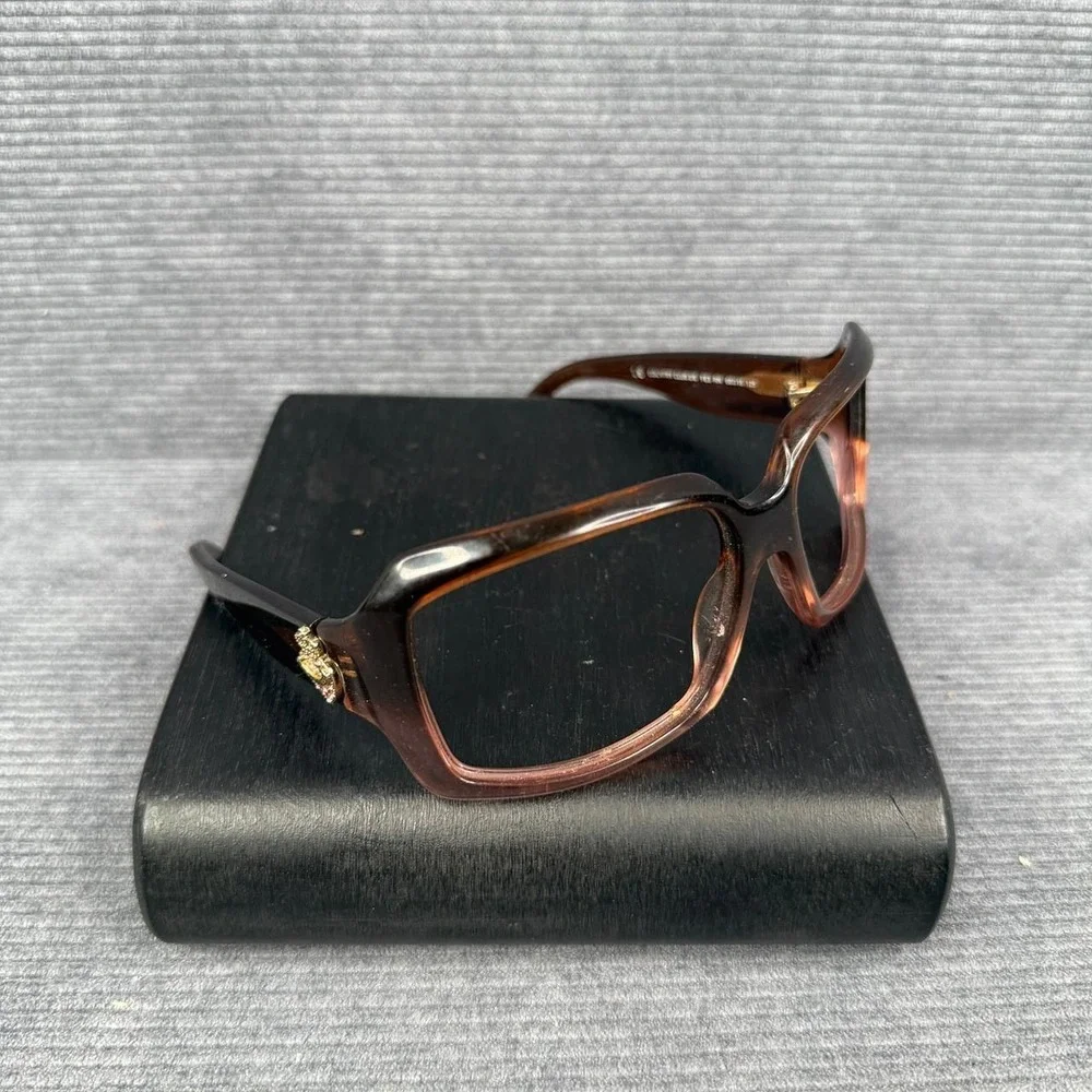 Juicy Couture Country Club Eyeglass Frames‎ Brown Pink Rhinestone Y2K Sz S